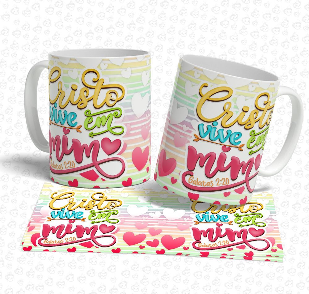 Caneca Cristo Vive em Mim