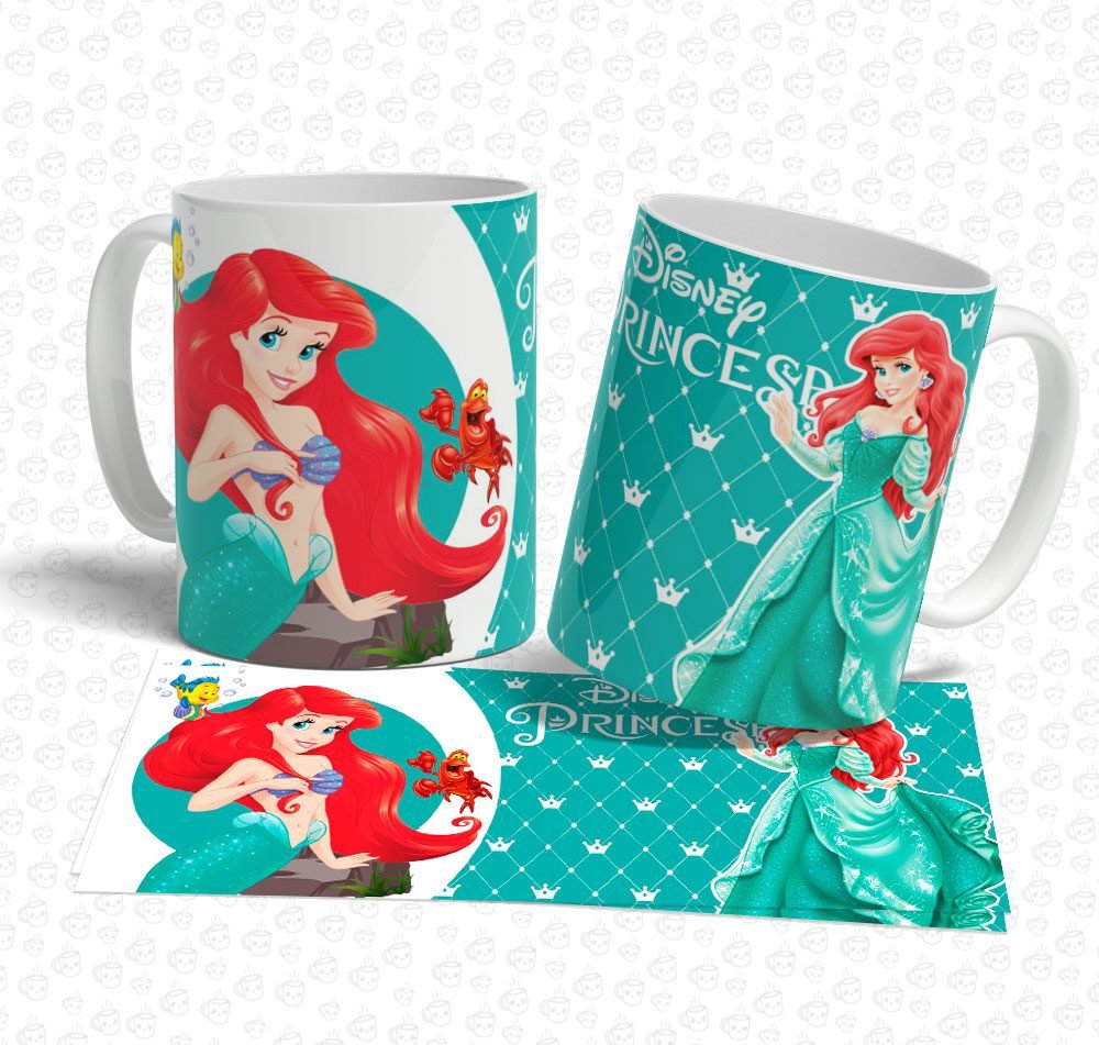 Caneca Princesas Disney Pequena Sereia
