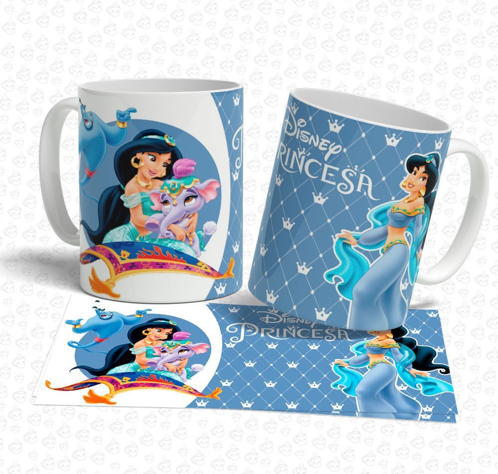 Caneca Princesas Disney Aladdin