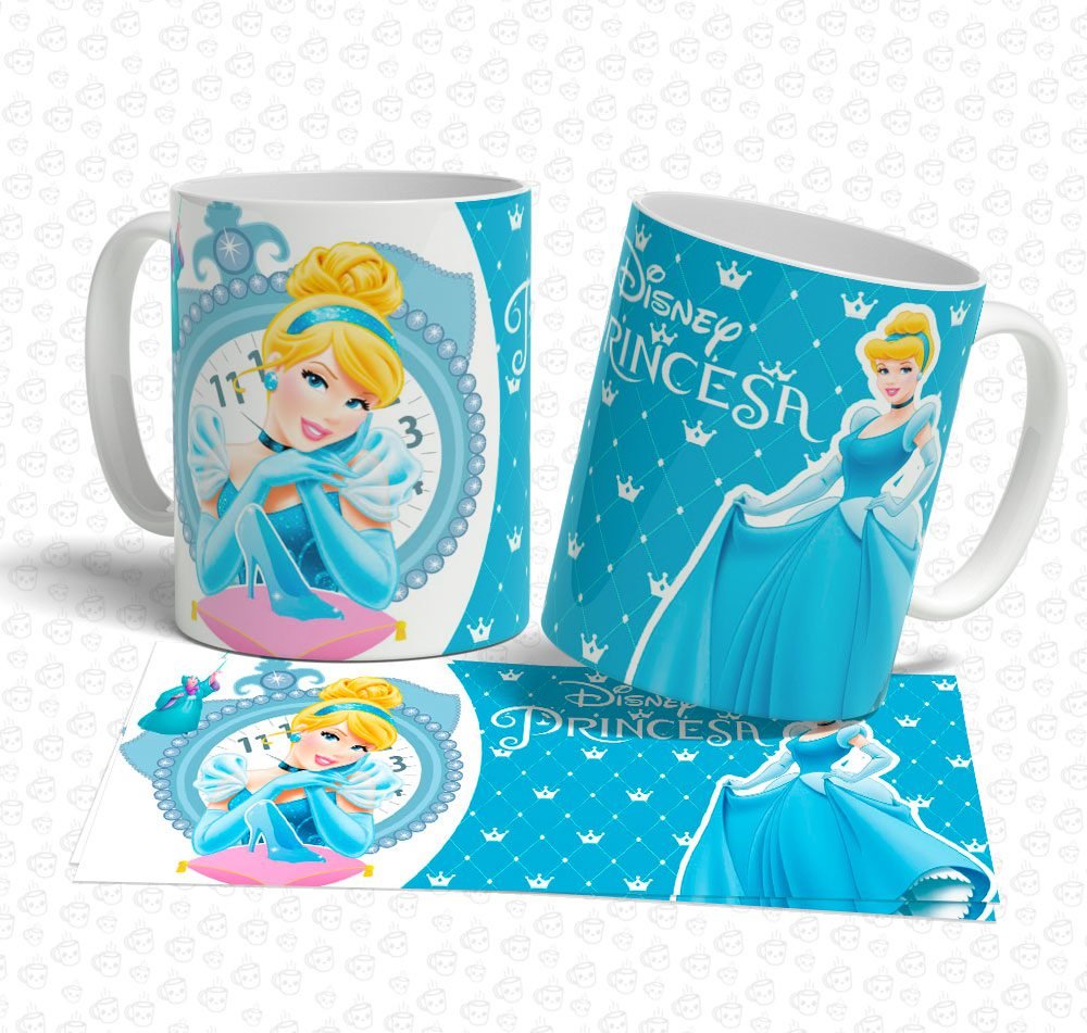 Caneca Princesas Disney Cinderela