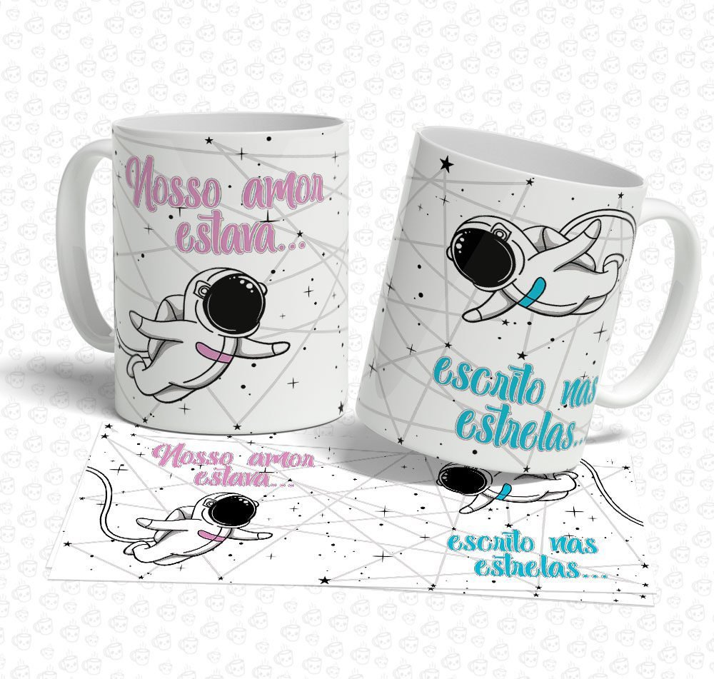 Caneca Nosso Amor estava Escrito nas Estrelas