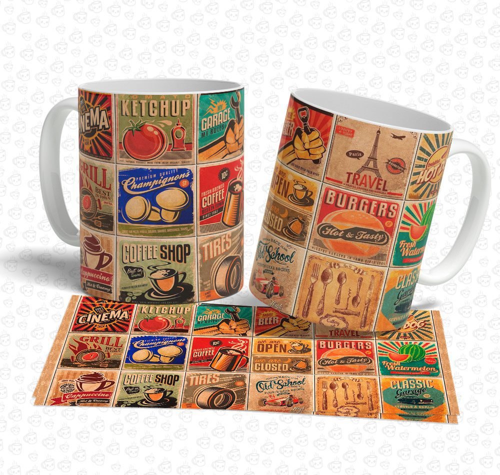 Caneca Banners Vintage