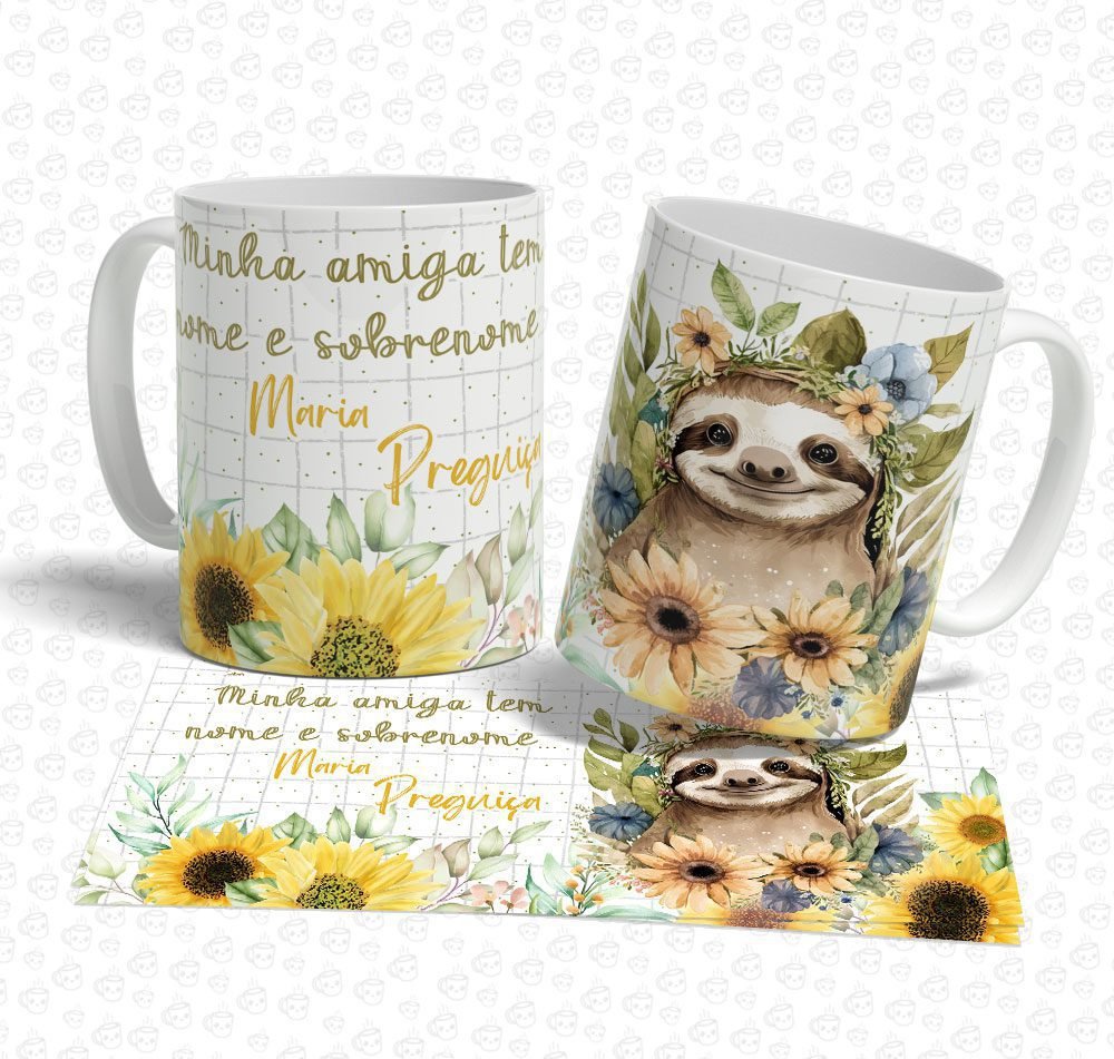 Caneca Amiga Preguiça