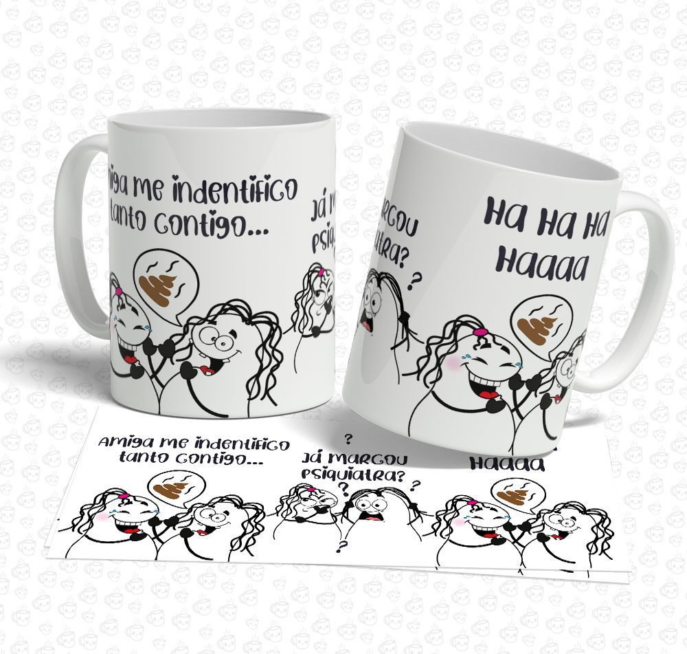 Caneca Flork Amiga me Identifico muito Contigo...