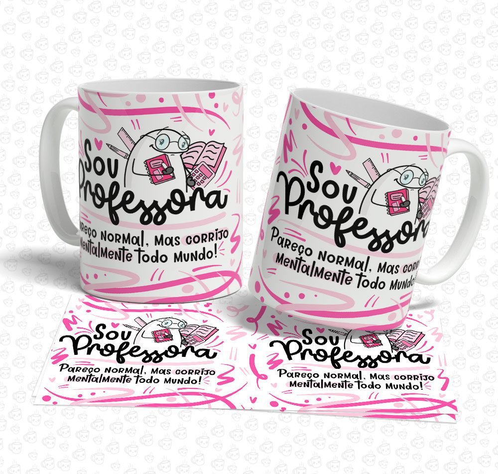 Caneca Flork Sou Professora