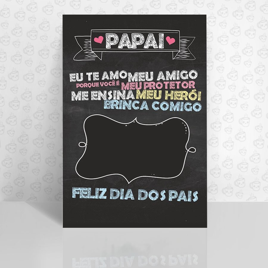 Placa Decorativa Feliz Dia dos Pais