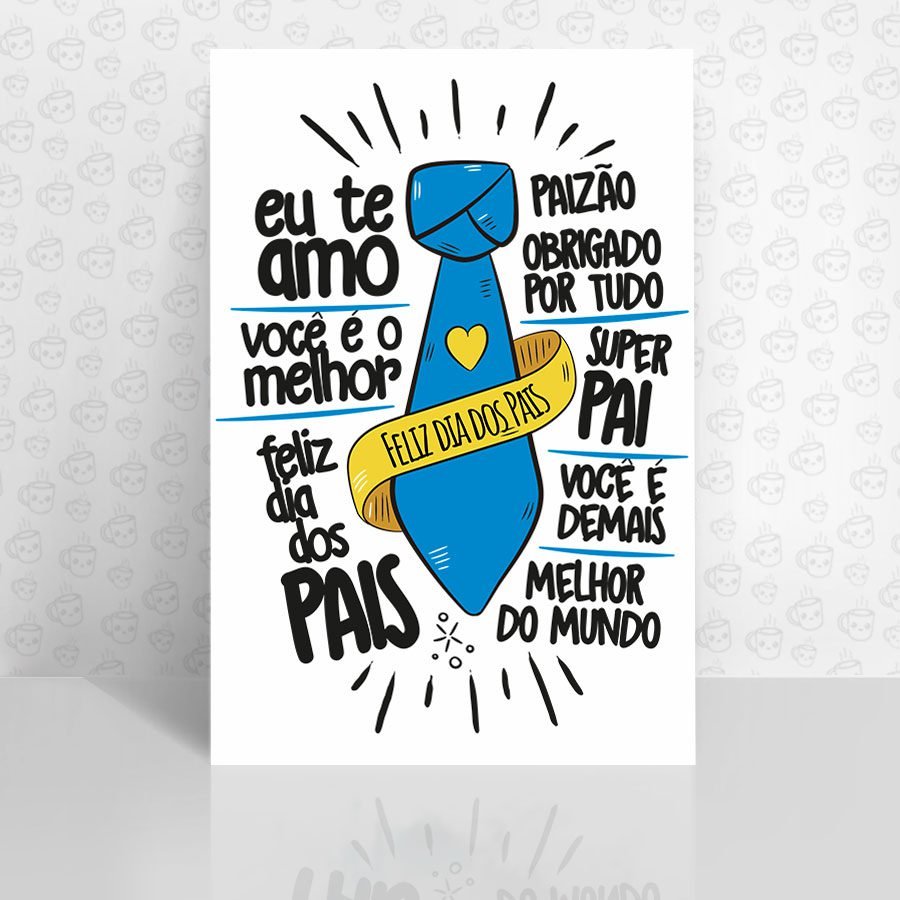 Placa Decorativa Feliz Dia dos Pais