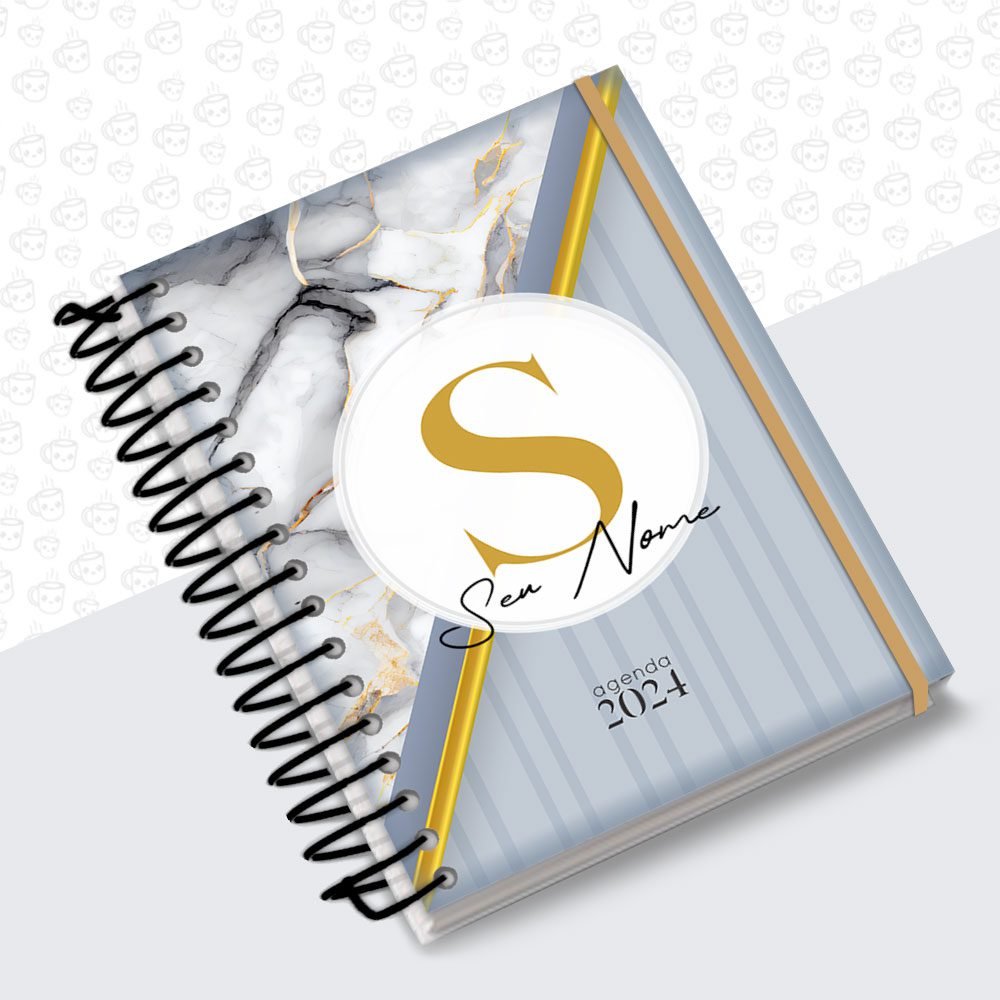 Agenda Mármore Cinza