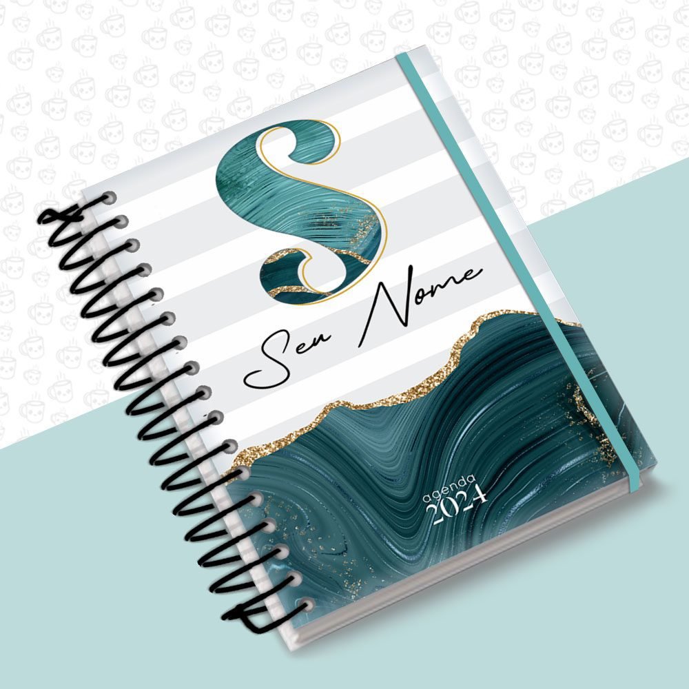 Agenda Mármore Turquesa