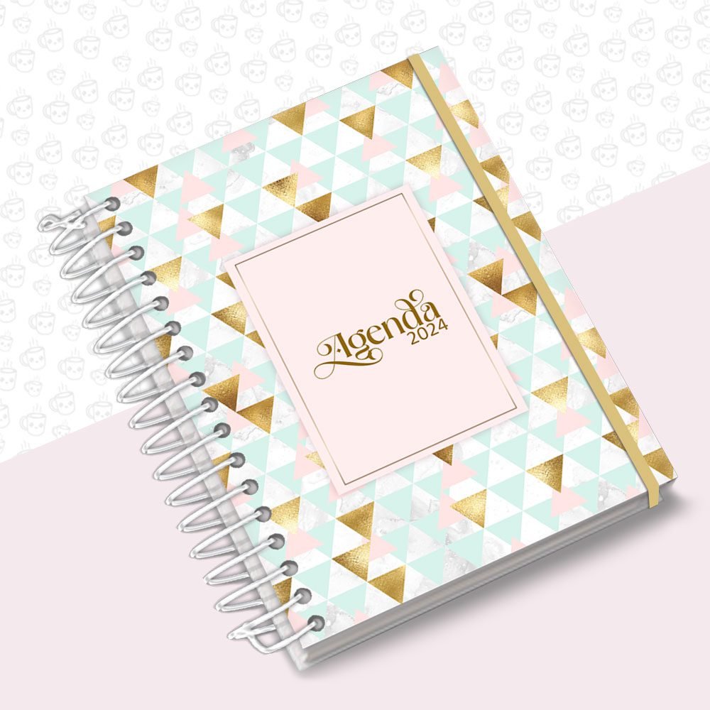 Agenda Geométrica Triangulos com Texturas