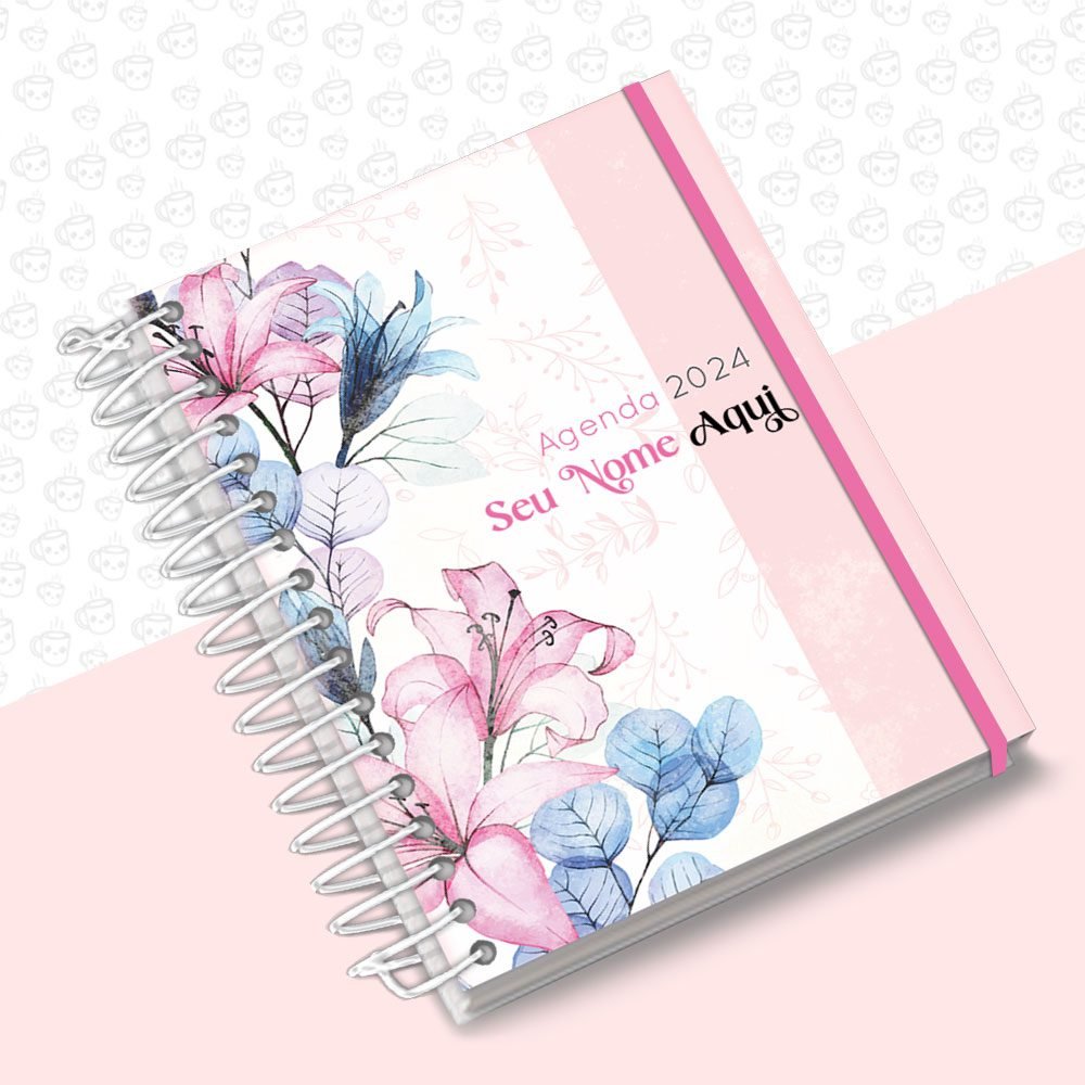 Agenda Floral Rosa Clean