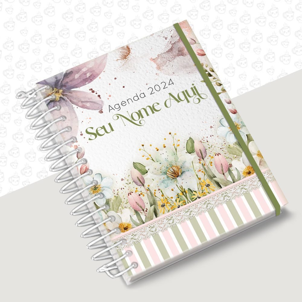 Agenda Floral Verde