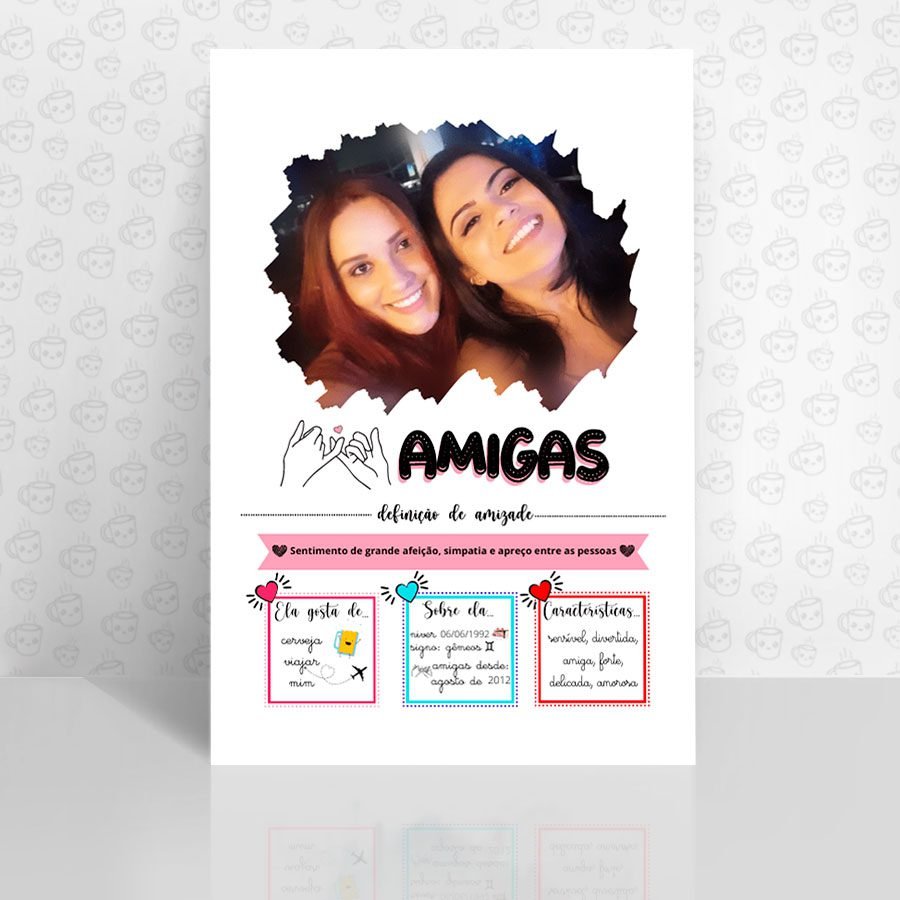 Placa Decorativa Amigas