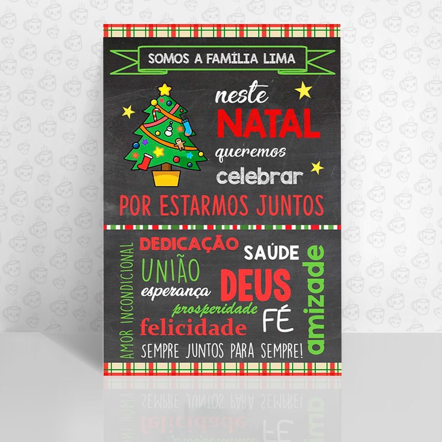 Placa Decorativa Somos a Familia...