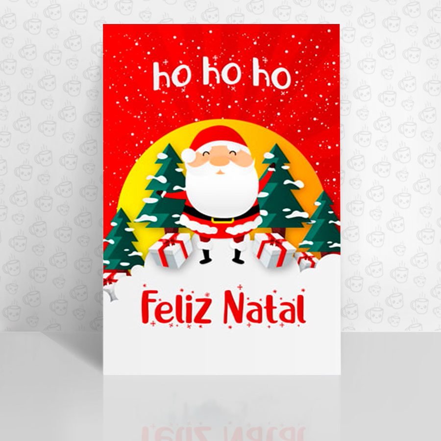 Placa Decorativa Ho Ho Ho Feliz Natal